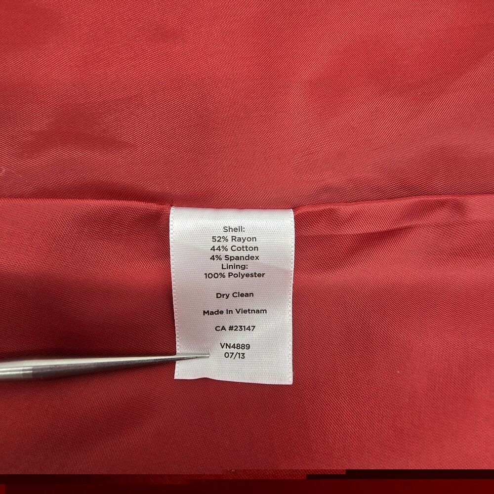 Talbots Pleated A-Line Knee Length Skirt Women's 6 Red - Picture 6 of 7